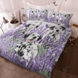 DALMATIAN Bedding Set Purple Flower [ID3-D] | Duvet cover, 2 Pillow Shams, Comforter, Bed Sheet