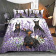 DOBERMAN Bedding Set Purple Flower [ID3-D] | Duvet cover, 2 Pillow Shams, Comforter, Bed Sheet