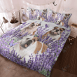 BULLDOG Bedding Set Purple Flower [ID3-B] | Duvet cover, 2 Pillow Shams, Comforter, Bed Sheet