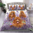 POODLE Bedding Set Purple Flower [ID3-B] | Duvet cover, 2 Pillow Shams, Comforter, Bed Sheet