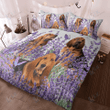 BLOODHOUND Bedding Set Purple Flower [ID3-D] | Duvet cover, 2 Pillow Shams, Comforter, Bed Sheet
