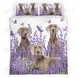 WEIMARANER Bedding Set Purple Flower [ID3-T] | Duvet cover, 2 Pillow Shams, Comforter, Bed Sheet