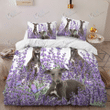 GREYHOUND Bedding Set Purple Flower [ID3-T] | Duvet cover, 2 Pillow Shams, Comforter, Bed Sheet