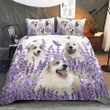 GREAT PYRENEES Bedding Set Purple Flower [ID3] | Duvet cover, 2 Pillow Shams, Comforter, Bed Sheet