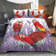 PARROT Bedding Set Purple Flower [ID3-N] | Duvet cover, 2 Pillow Shams, Comforter, Bed Sheet