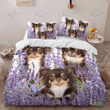 CHIHUAHUA Bedding Set Purple Flower [ID3-D] | Duvet cover, 2 Pillow Shams, Comforter, Bed Sheet