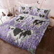 COW Bedding Set Purple Flower [ID3-N] | Duvet cover, 2 Pillow Shams, Comforter, Bed Sheet