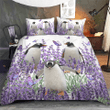 PENGUIN Bedding Set Purple Flower [ID3-N] | Duvet cover, 2 Pillow Shams, Comforter, Bed Sheet