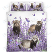 FERRET Bedding Set Purple Flower [ID3-N] | Duvet cover, 2 Pillow Shams, Comforter, Bed Sheet