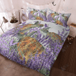 TURTLE Bedding Set Purple Flower 2 [ID3-K] | Duvet cover, 2 Pillow Shams, Comforter, Bed Sheet