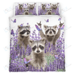 RACCOON Bedding Set Purple Flower | Duvet cover, 2 Pillow Shams, Comforter, Bed Sheet