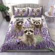RACCOON Bedding Set Purple Flower | Duvet cover, 2 Pillow Shams, Comforter, Bed Sheet