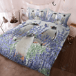 Penguin  Bedding Set Purple Flower 2 | Duvet cover, 2 Pillow Shams, Comforter, Bed Sheet