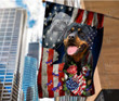  ROTTWEILER - Flag Flower Proud American [ID3-T] | House Garden Flag, Dog Lover, New House Gifts, Home Decoration