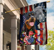  ROTTWEILER - Flag Flower Proud American [ID3-T] | House Garden Flag, Dog Lover, New House Gifts, Home Decoration