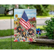  DACHSHUND - Flag The Beautiful Patriotic Floral [ID3-N] | House Garden Flag, Dog Lover, New House Gifts, Home Decoration
