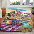 YORKSHIRE Blanket You Always Have The Choice To Be Happy [ID3-P] | | Gifts Dog Cat Lovers, Sherpa Fleece Blanket Throw