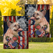  FRENCH BULLDOG - Flag Flower Proud American [ID3-T] | House Garden Flag, Dog Lover, New House Gifts, Home Decoration
