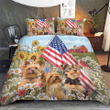 Yorkshire  Bedding Set Beautiful Patriotic Floral [ID3-N] | Duvet cover, 2 Pillow Shams, Comforter, Bed Sheet