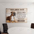 BOXER - CANVAS God Once Said [ID3-P] | Framed, Best Gift, Pet Lover, Housewarming, Wall Art Print, Home Decor