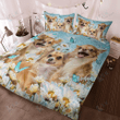 Chihuahua Bedding Set White Daisy [ID3-A] | Duvet cover, 2 Pillow Shams, Comforter, Bed Sheet