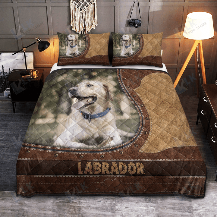 LABRADOR Quilt Bedding Set Pro 056 V2 [ID3-B] | Quilt, 2 Pillow covers, Comforter, Bed Sheet Set