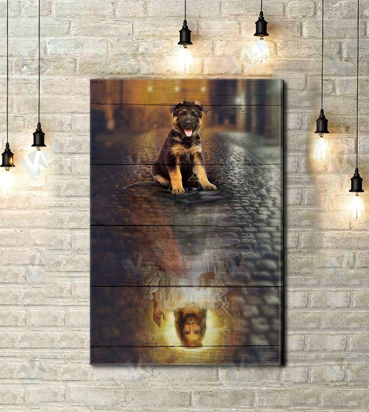 GERMAN SHEPHERD - CANVAS Dog Are God's Way [ID3-T] | Framed, Best Gift, Pet Lover, Housewarming, Wall Art Print, Home Decor