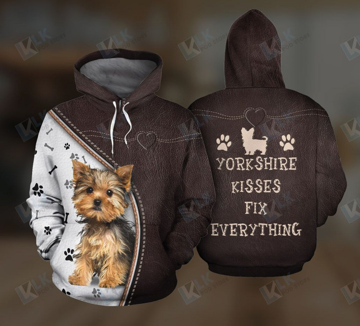 YORKSHIRE TERRIER - HOODIE Kisses Fix Everything [ID3-D]