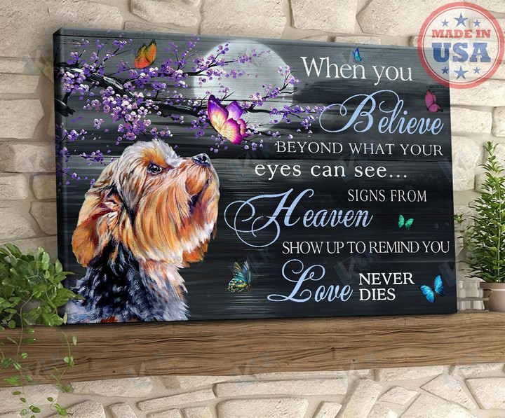 YORKSHIRE TERRIER - CANVAS When You Believe [ID3-N] | Framed, Best Gift, Pet Lover, Housewarming, Wall Art Print, Home Decor
