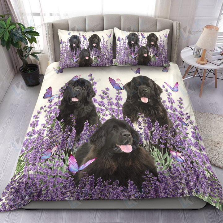NEWFOUNDLAND Bedding Set Purple Flower [ID3-D] | Duvet cover, 2 Pillow Shams, Comforter, Bed Sheet