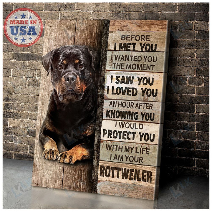 ROTTWEILER - CANVAS Before I Met You [ID3-D] | Framed, Best Gift, Pet Lover, Housewarming, Wall Art Print, Home Decor