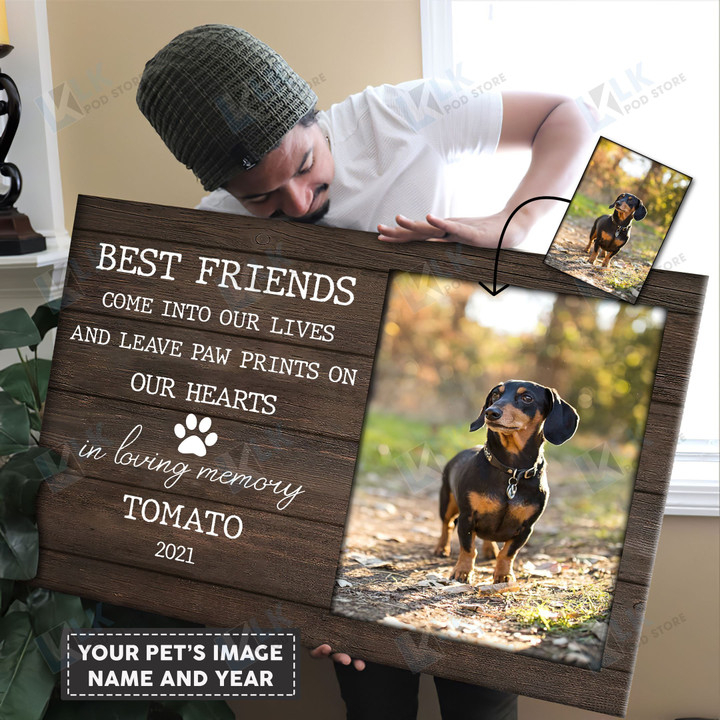 Personalized Canvas Best Friends Come Into Our Lives [ID3-N] | Framed, Best Gift, Pet Lover, Housewarming, Wall Art Print, Home Decor