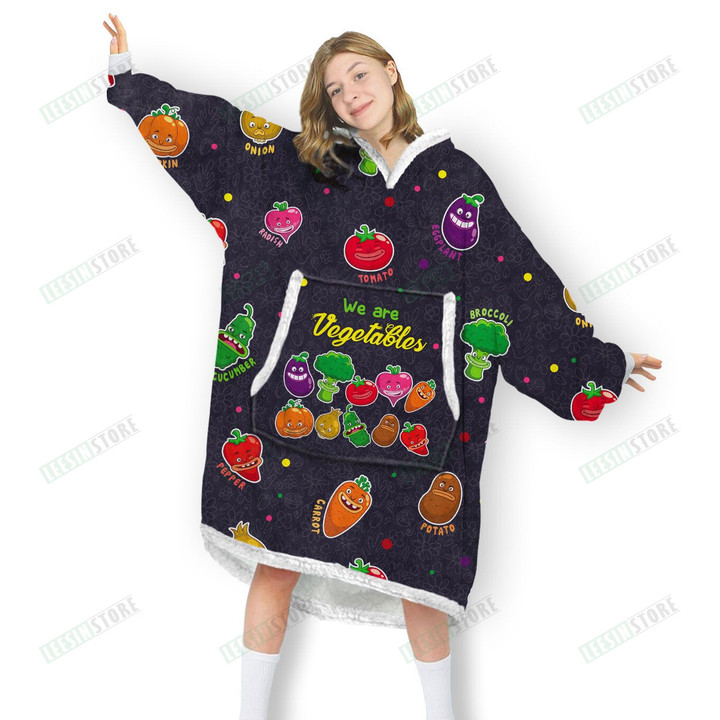 We Are Vegetables Oversized Hoodie 3D Apparel