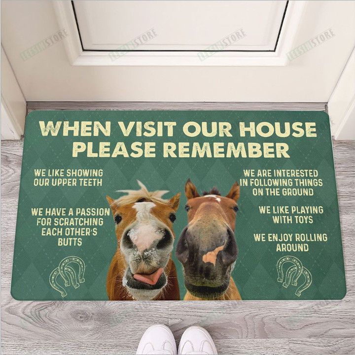 When Visit My House Please Remember Horse