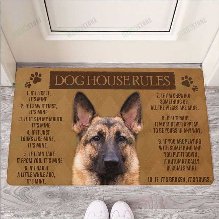 Dog house rules German Shepherd Dog Doormat