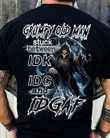Death Grumpy Old Man Stuck Between Idk Idc And Idgaf Funny T-shirt Gift For Men