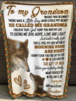 From Grandma To My Grandson You'll Feel My Love Within It Morning Noon And Night Cute Wolf Quilt Blanket Gift For Loved Grandson