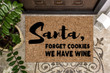 Santa Forget Cookies We Have Wine Merry Christmas Doormat Gift For Christmas Holiday Lovers Winter Decor