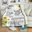To My Daughter Little Girl My Love For You Is Forever Elephant Quilt Blanket Gift From Mom To Daughter