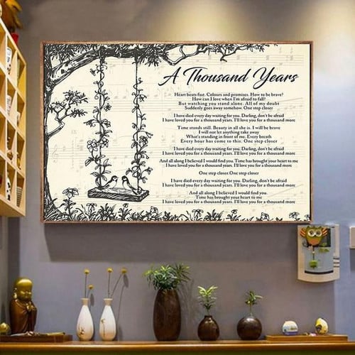 A Thousand Years Song Christie Perry Bird And Swing Lyrical Poster poster canvas