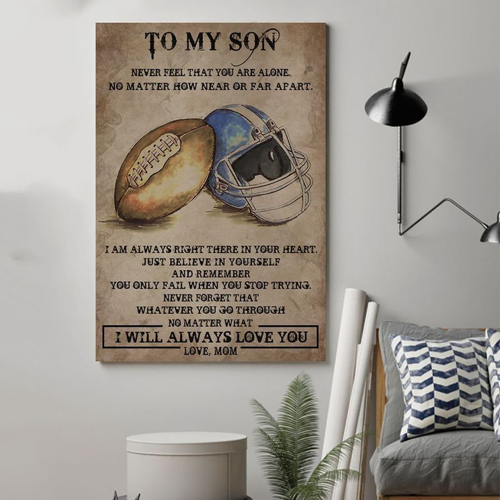 American Football Son MomNever Feel That poster canvas