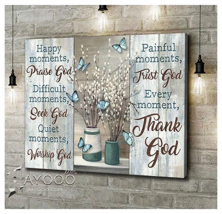 Happy moments difficult moments quiet moments painful moments every moment flower & butterly poster