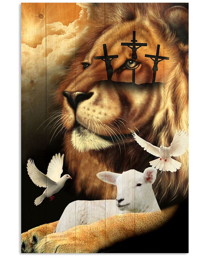 Lion Of Judah And The Goat Poster Gift For God Jesus Christian Lovers Culture Religious Enthusiasts