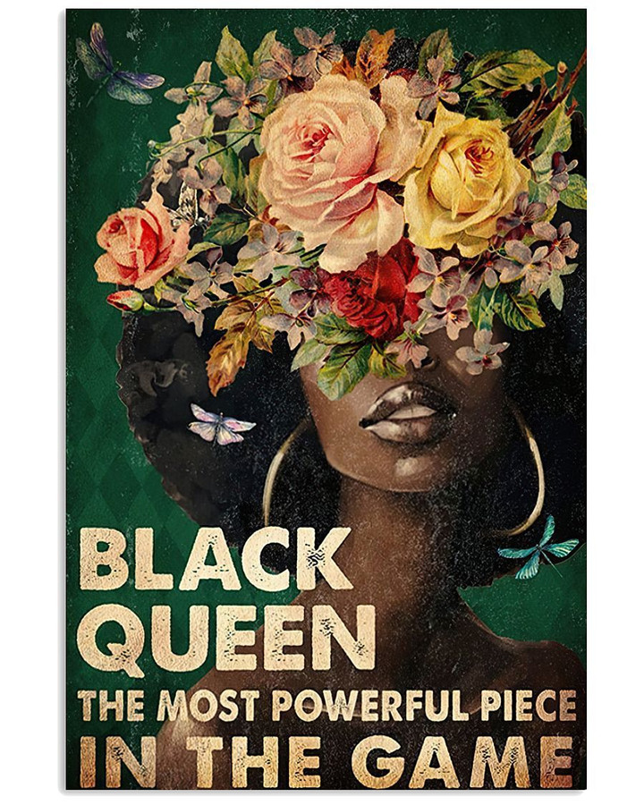 Black Queen The Most Powerful Piece In The Game Poster Canvas Gift For Black Girl