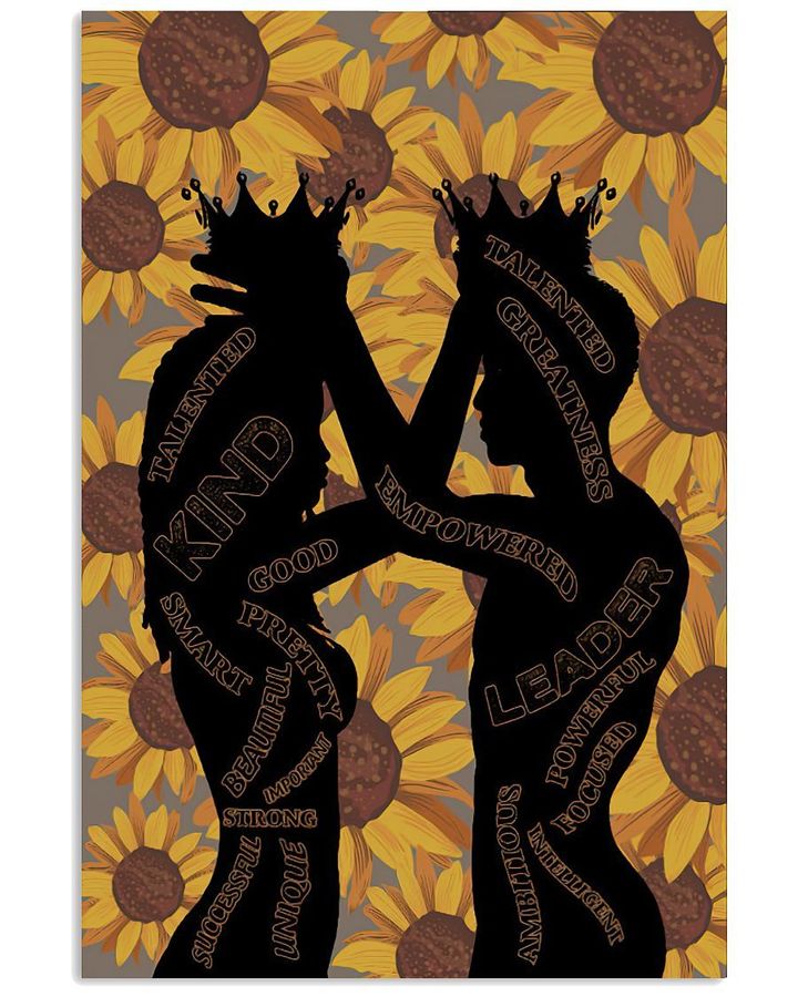 Black King And Queen Shadow Leader Kind Smart Powerful Beautiful Poster Canvas Gift For Couple