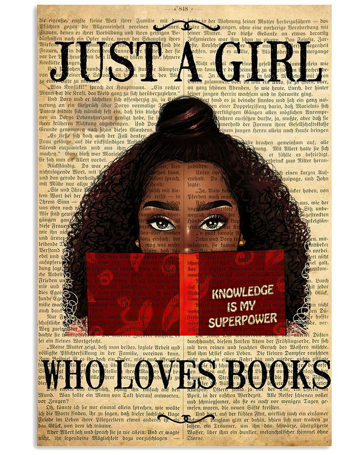 Just A Girl Who Loves Books Knowlegde Is My Superpower Dictionary Page Poster Canvas Gift For Books Lovers