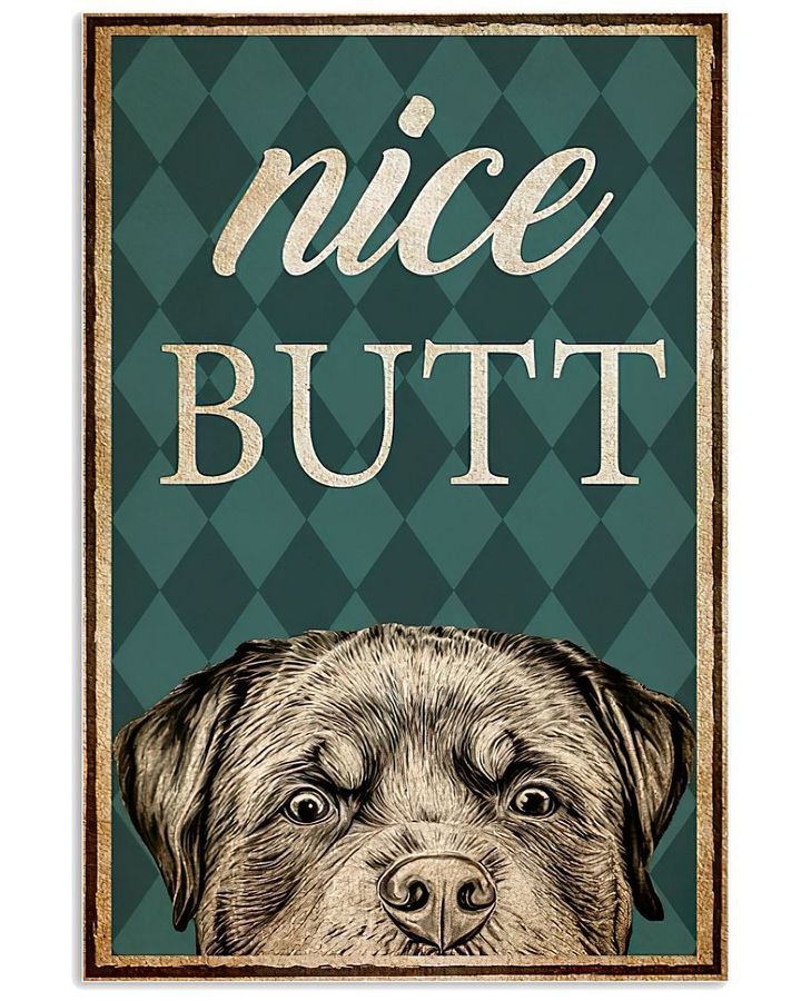 Nice Butt Cute Rottweiler Baby Bathroom Poster Gift For Housewarming Party Rottweiler Lovers Rottweiler Moms