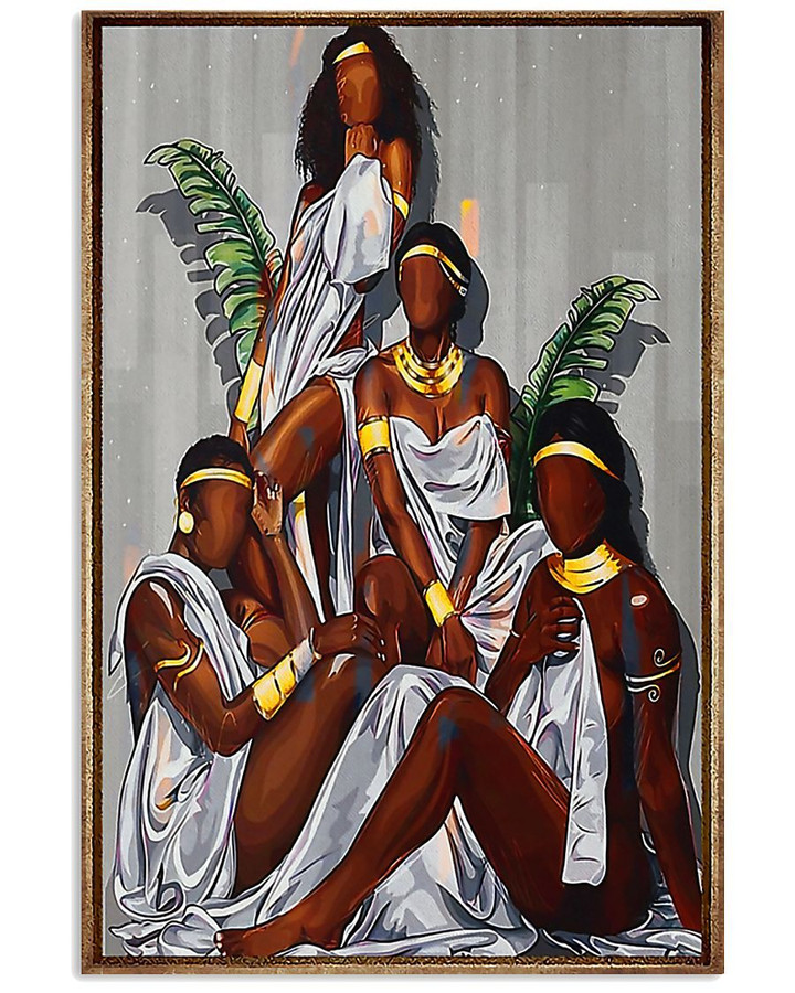 Black Family Family Oil Painting Picture Poster Canvas Gift For Living Room Decor