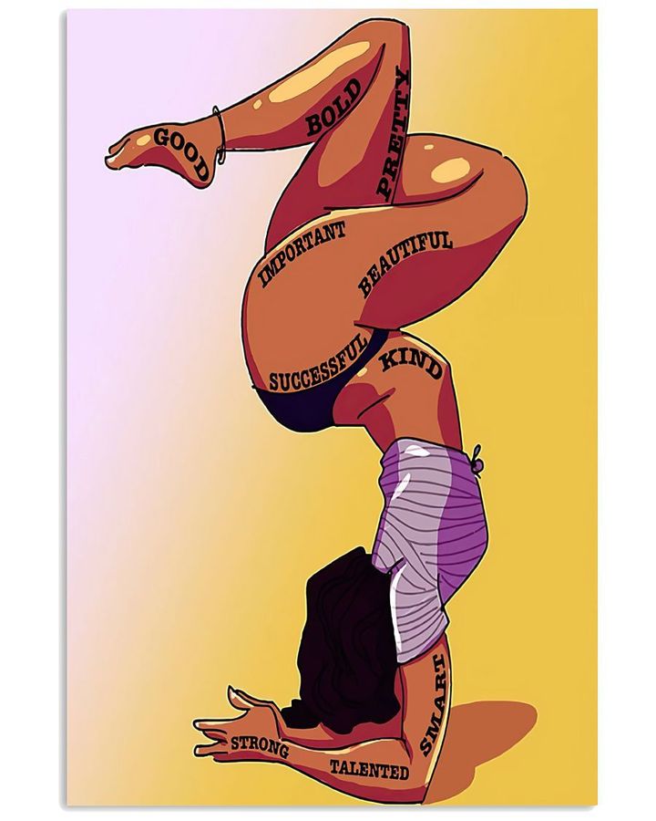 Black Girl Handstand Strong Talented Smart Kind Beatiful Successful Good Poster Canvas Gift For Black Women