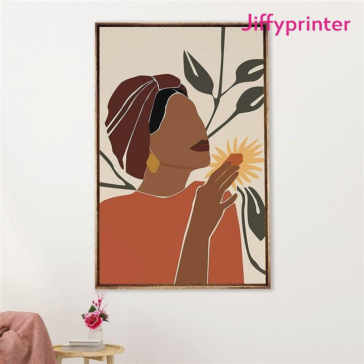 African American Afro Black Girl Art Painting Poster Gift For Afro Black Queen American